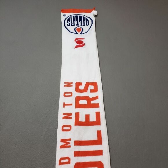 Oilers White, Blue and Orange Scarf - Hockey Edmonton - Picture 5 of 7